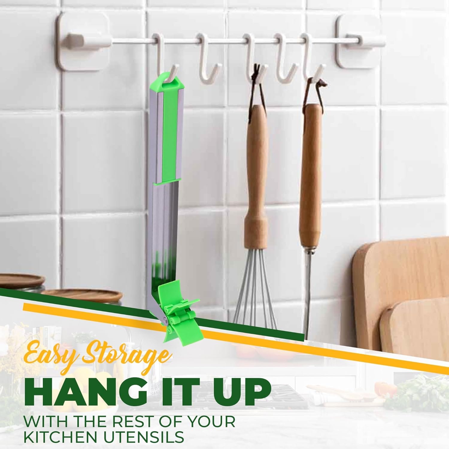 2en1 Coupe-pastèque en acier inoxydable, coupe-vent, pour salade, fruits