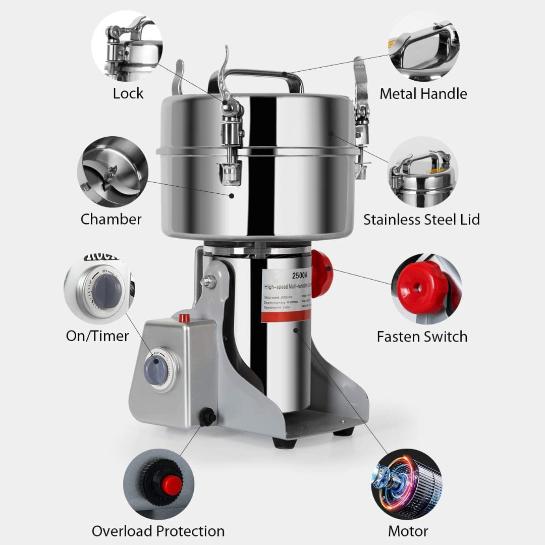 Broyeur électrique SILVERCREST 500G Multifonction en acier inoxydable grande vitesse 1800W à pendule