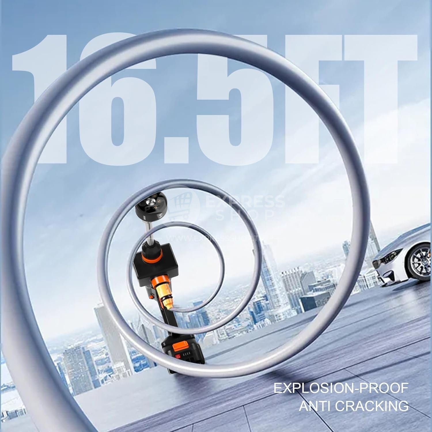 6en1 Pistolet Nettoyeur Haute Pression 1300 PSI rechargeable Sans Fil Avec Batterie 48V