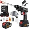 6en1 Pistolet Nettoyeur Haute Pression 1300 PSI rechargeable Sans Fil Avec Batterie 48V