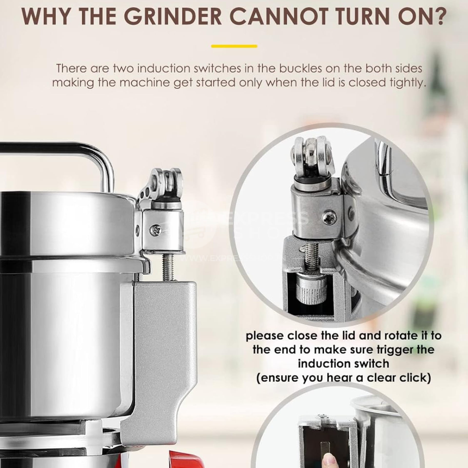 Broyeur électrique SILVERCREST 500G Multifonction en acier inoxydable grande vitesse 1800W à pendule