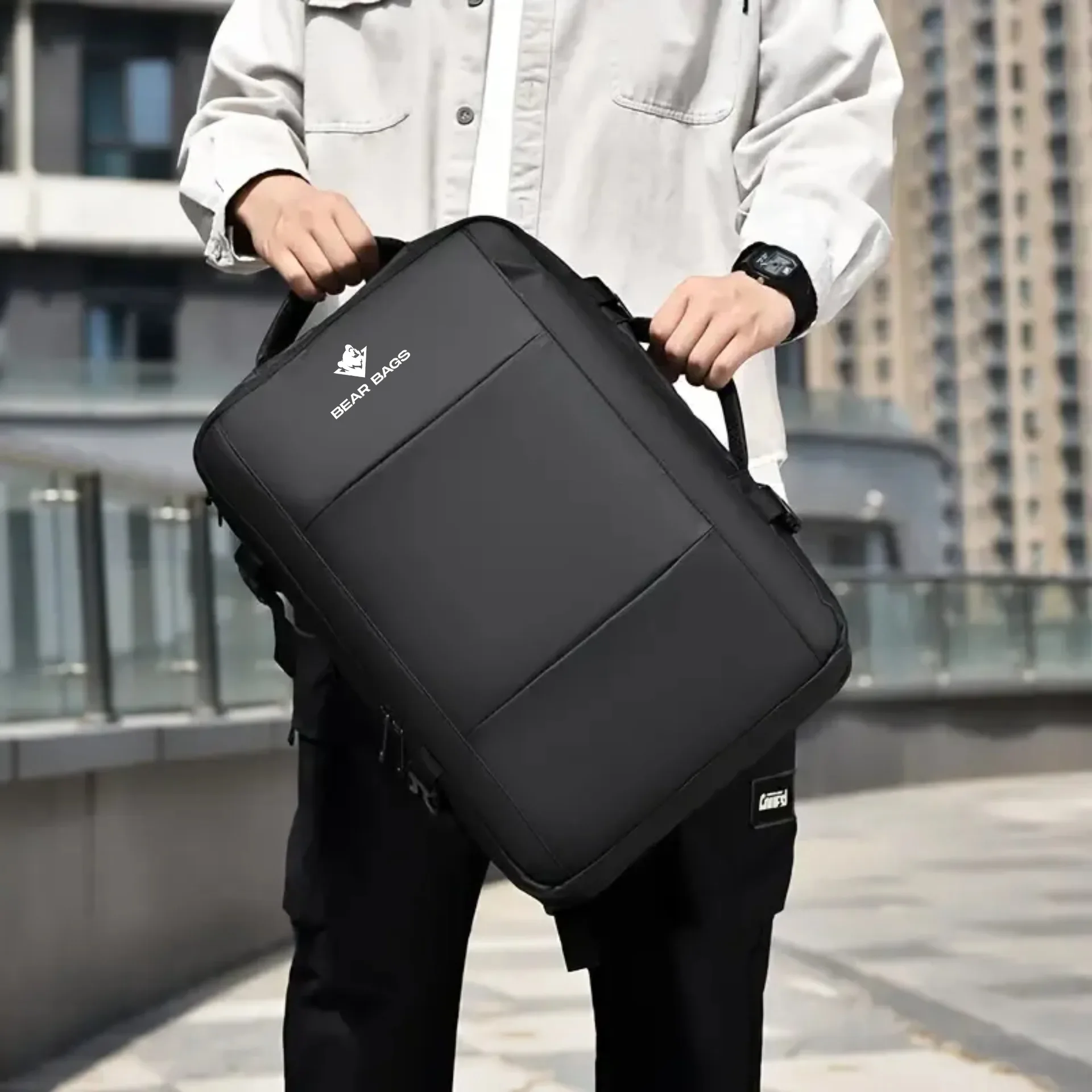 Sac À Dos De Voyage Ordinateur Professionnel Étanche Chargement USB Homme Femme Ordinateur