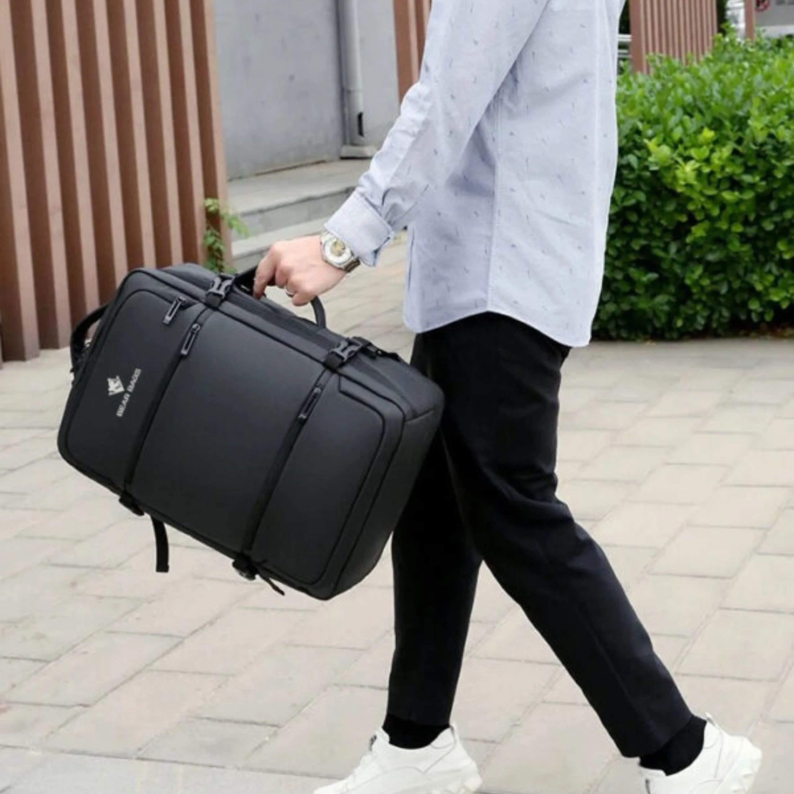 Guardian – Sac À Dos 4-En-1 Ordinateur Étanche Ordinateur Chargement USB pas Extensible