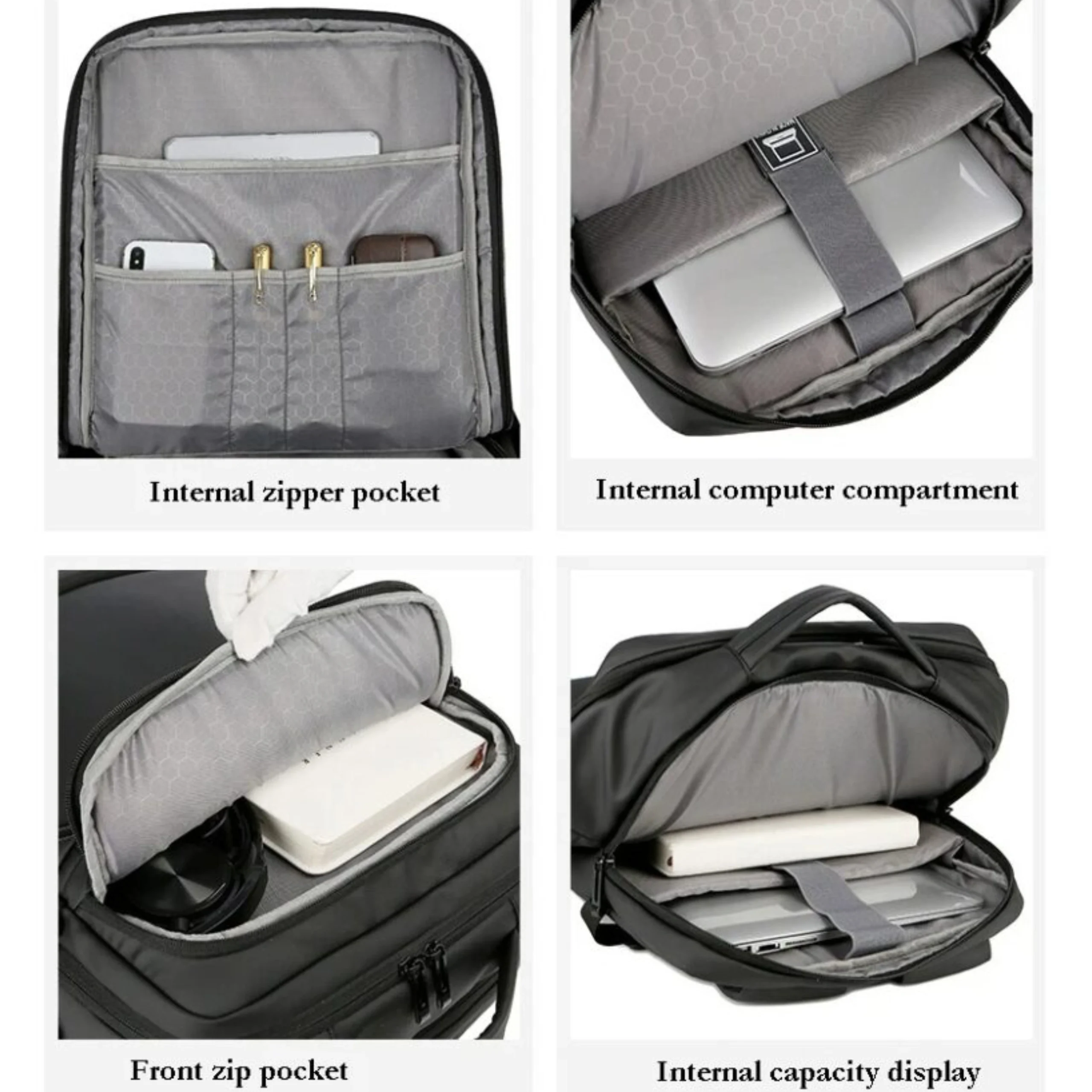 Guardian – Sac À Dos 4-En-1 Ordinateur Étanche Ordinateur Chargement USB Homme Femme