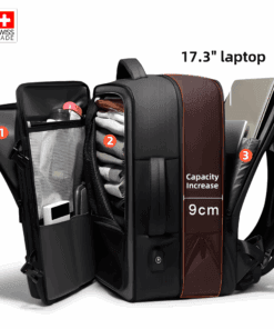 Venture  – Sac À Dos 4-En-1 Extensible Ordinateur Professionnel 45L Étanche Chargement USB Homme Femme