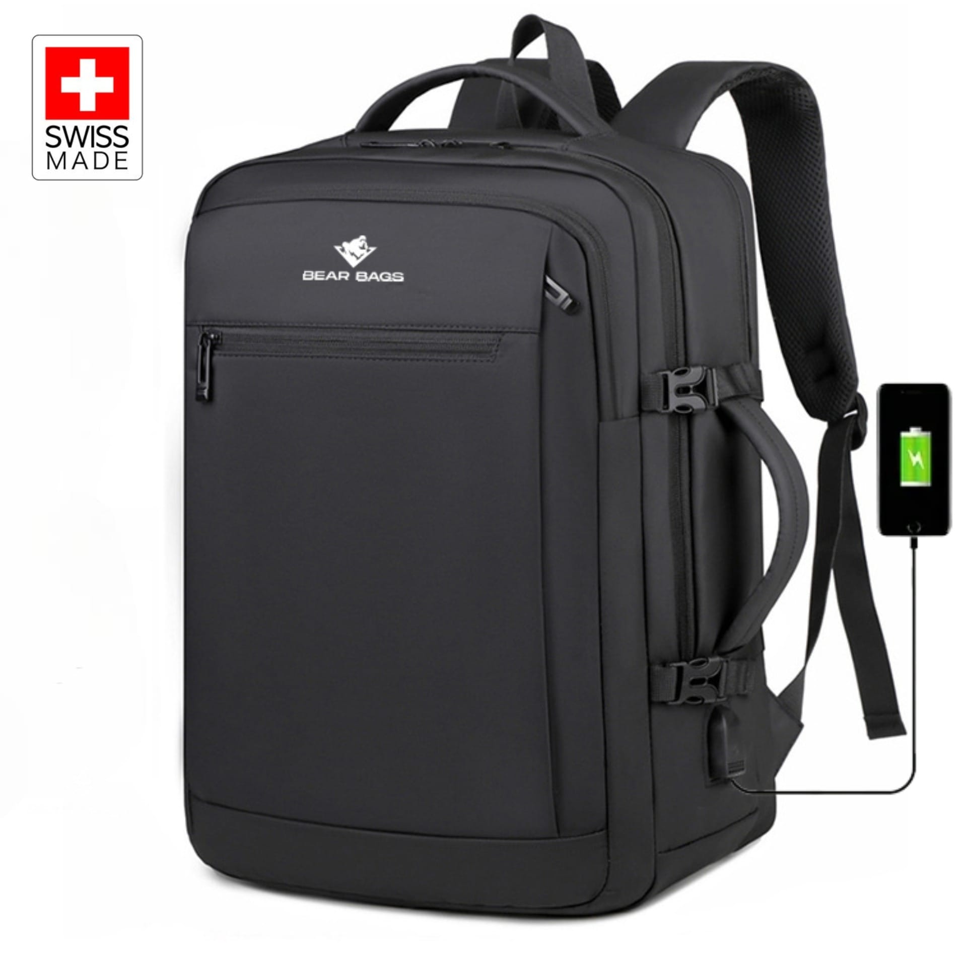 Sac À Dos Voyage Ordinateur Étanche Chargement USB Homme Femme Ordinateur