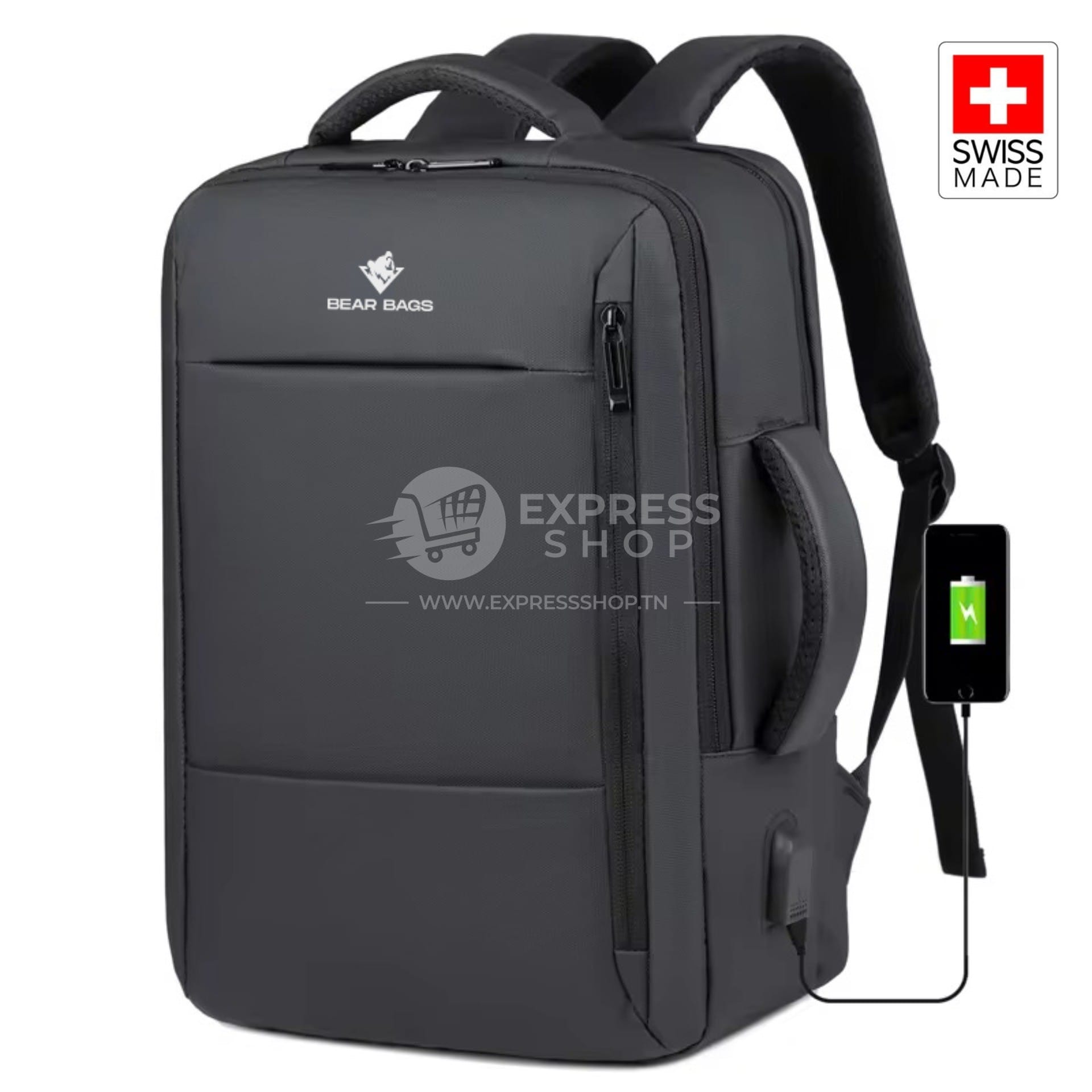 Sac À Dos De Voyage Ordinateur Professionnel Étanche Chargement USB Homme Femme Ordinateur pas extensible