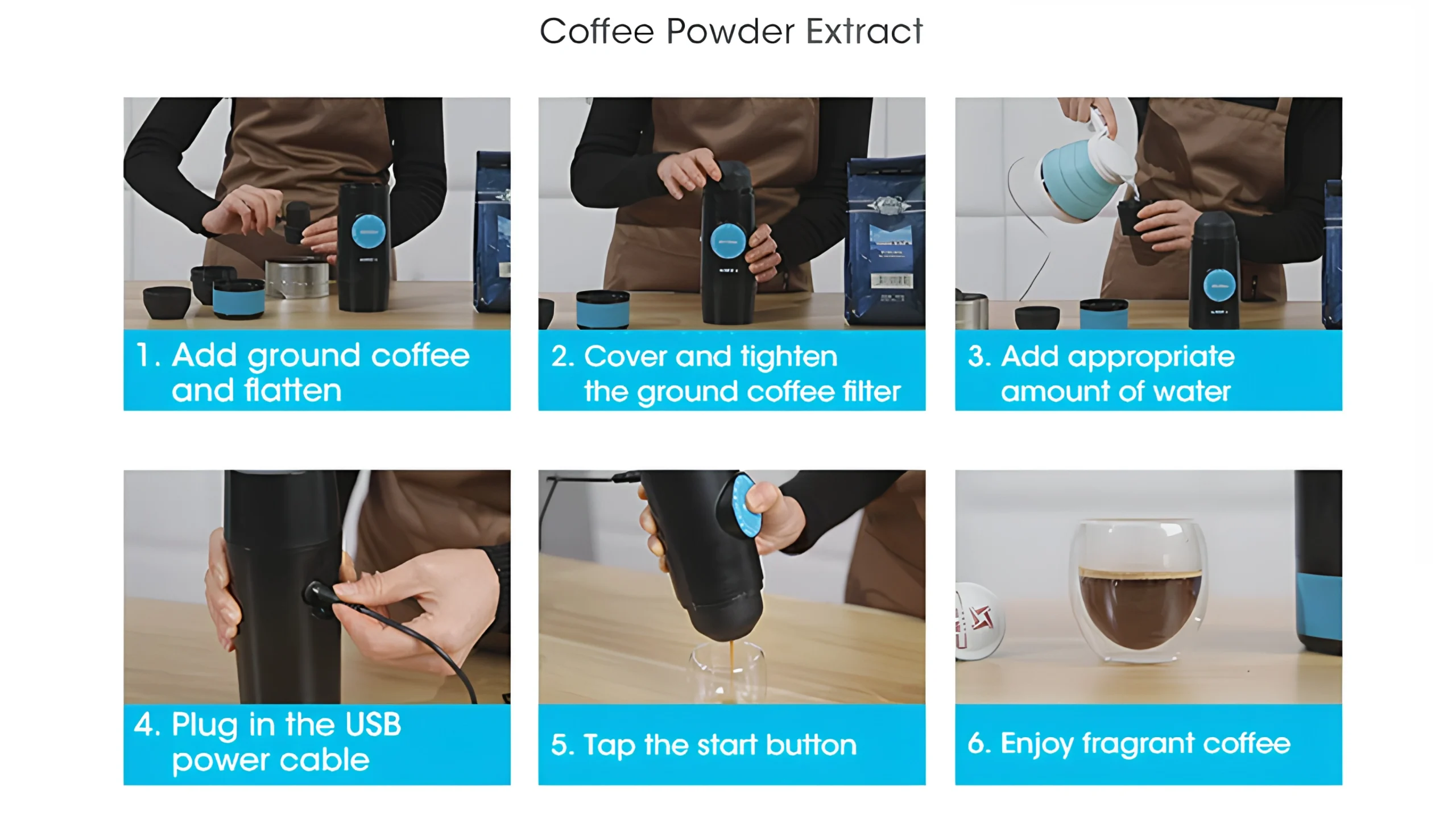 BLITZ - 4en1 Machine à café expresso Rechargeable portable sans fil avec bac à poudre/capsule brassage automatique, batterie 8h BLITZ - 4en1 Machine à café expresso Rechargeable portable sans fil avec bac à poudre/capsule brassage automatique, batterie 8h