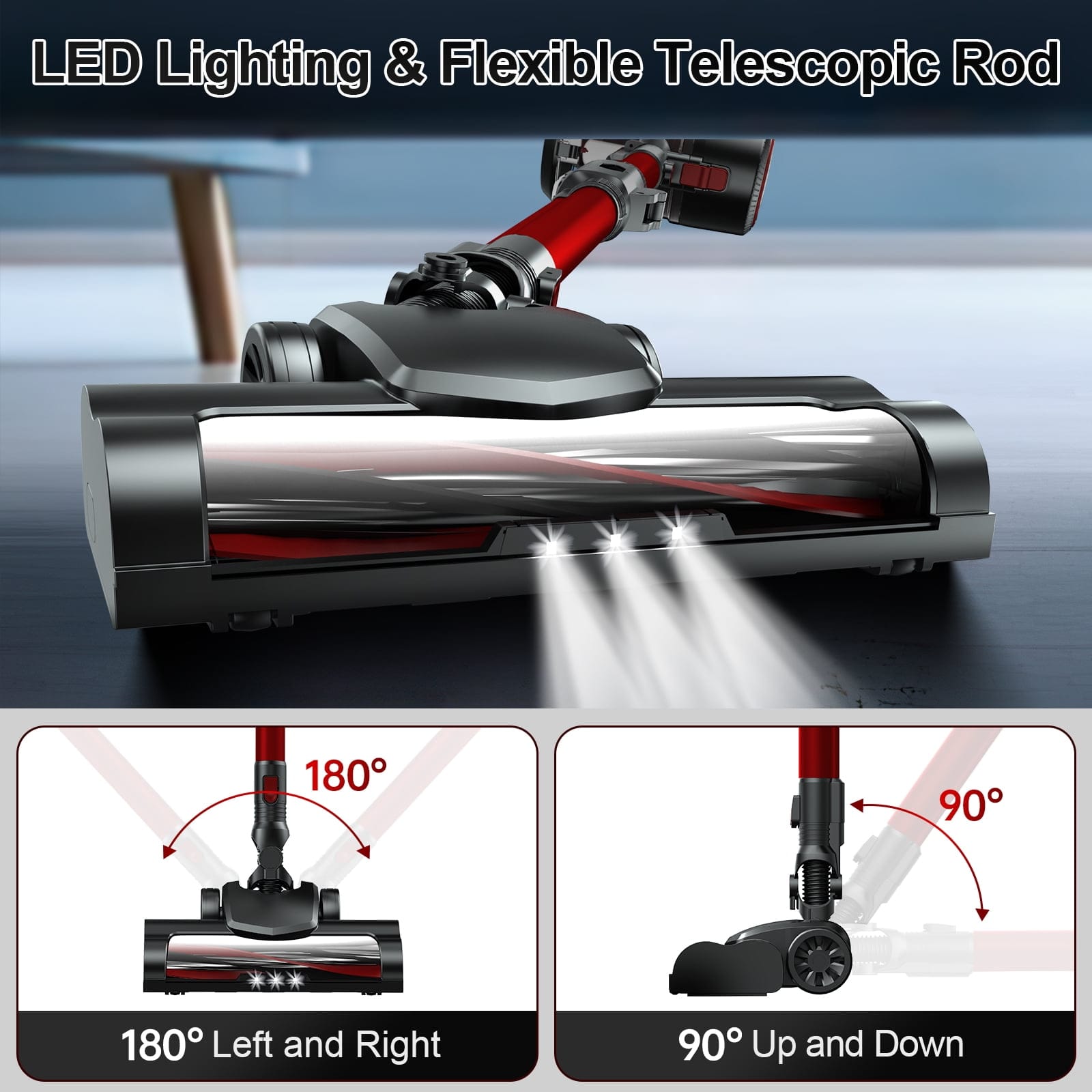 Blitz® 5-en-1 Aspirateur Sec & Eau Sans Fil – 1500 W Puissant, Léger, Silencieux avec Détecteur de Microbes