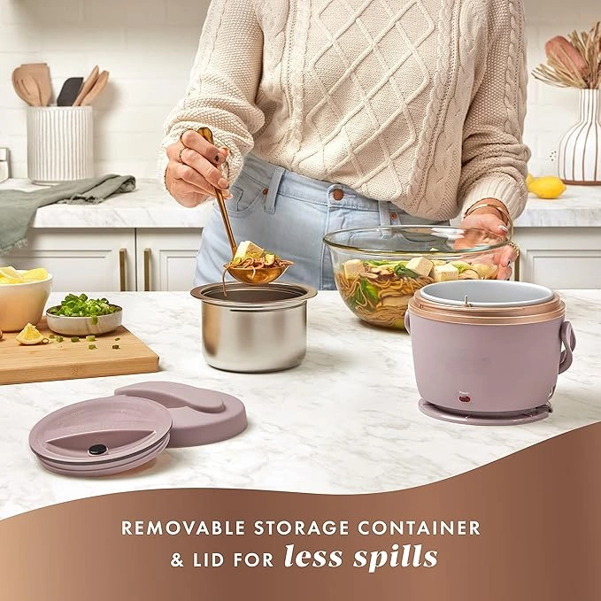 4 En 1 Lunch Box Et Chauffe-Repas Électrique Portable Et Compact pour Bureau Déplacements