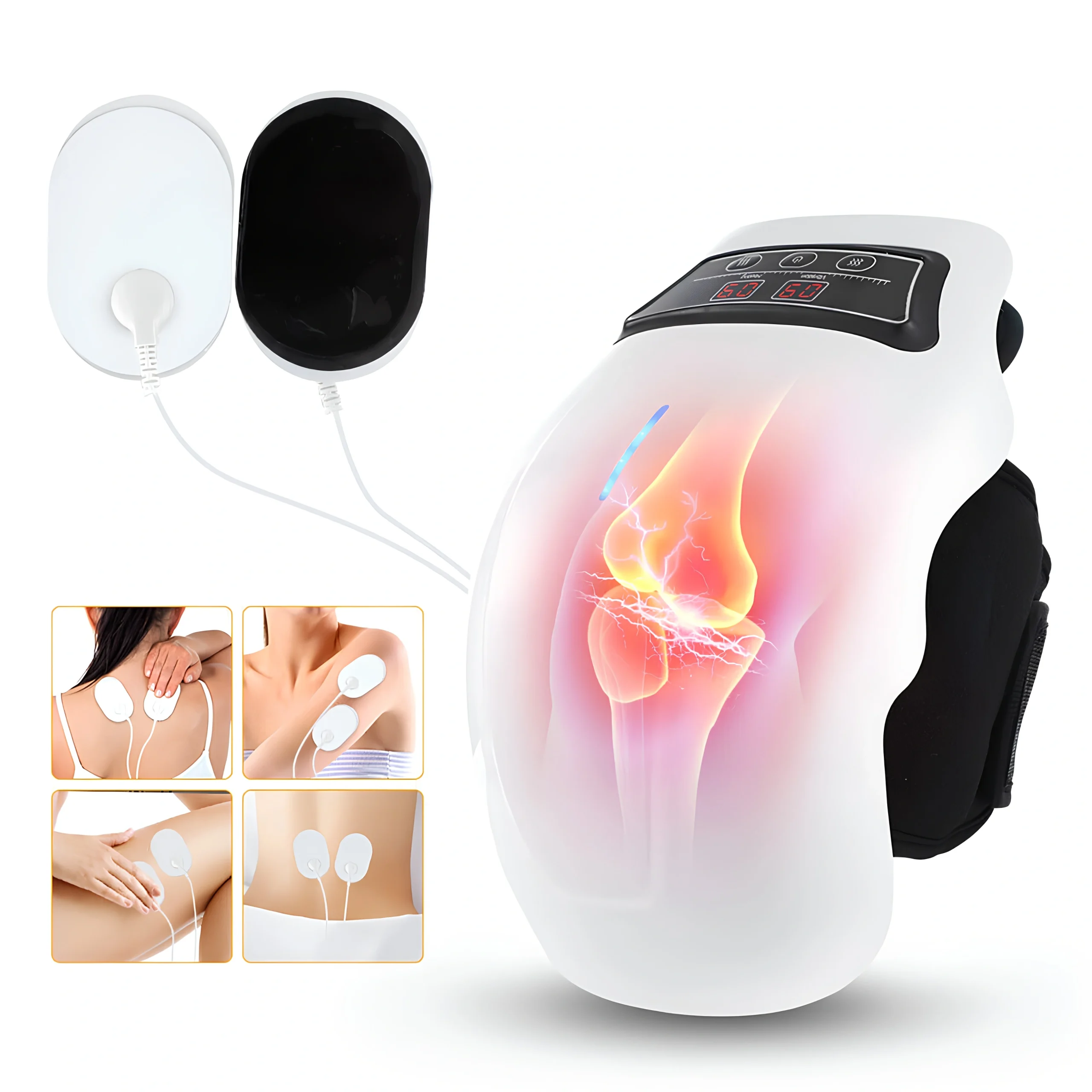 Masseur Intelligent 5en1 Sans Fil – Chauffant & Vibrant, 9 Modes d’Électrothérapie pour Soulager les Douleurs Articulaires Masseur Intelligent 5en1 Sans Fil – Chauffant & Vibrant, 9 Modes d’Électrothérapie pour Soulager les Douleurs Articulaires