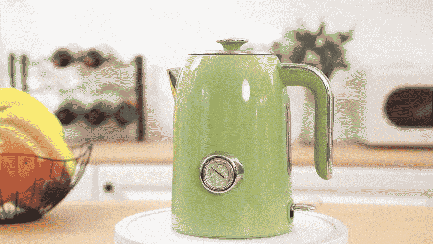 Blitz® - Bouilloire Électrique Rétro En Acier Inoxydable À Ébullition Rapide De 2200 W Et Capacité De 1,7L (Vert Vintage)