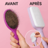 2en1 Brosse Cheveux Auto-Nettoyante Rotative - Anti-nœuds & Anti-statique