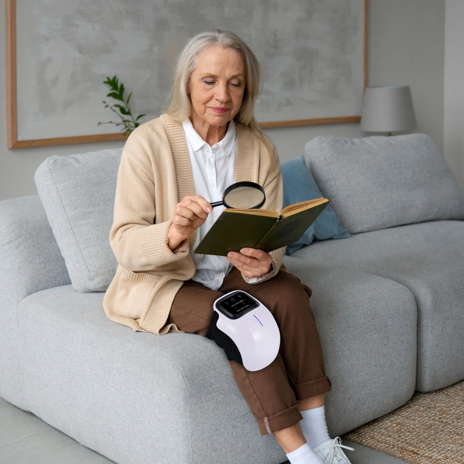 Masseur Intelligent 5en1 Sans Fil – Chauffant & Vibrant, 9 Modes d’Électrothérapie pour Soulager les Douleurs Articulaires