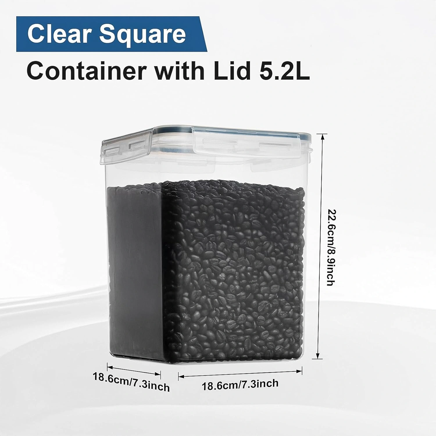 Blitz® – 4 Boîtes de Conservation Alimentaires 5,2 L Pour Cuisine & Garde-Manger Sans BPA Et Étanches