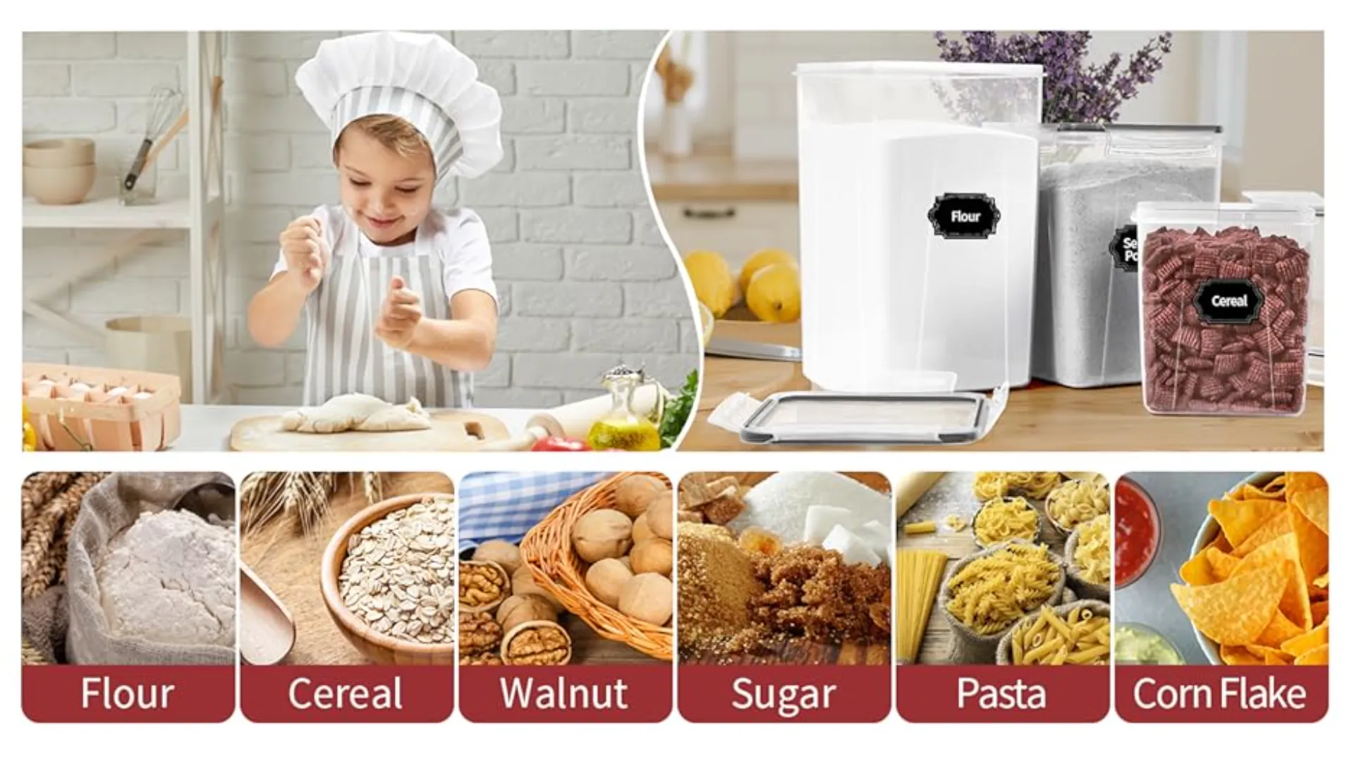 Blitz - Set 10 Boîtes de Conservation Alimentaires Étanches Et Sans BPA Pour Cuisine & Placards + Étiquettes stylo