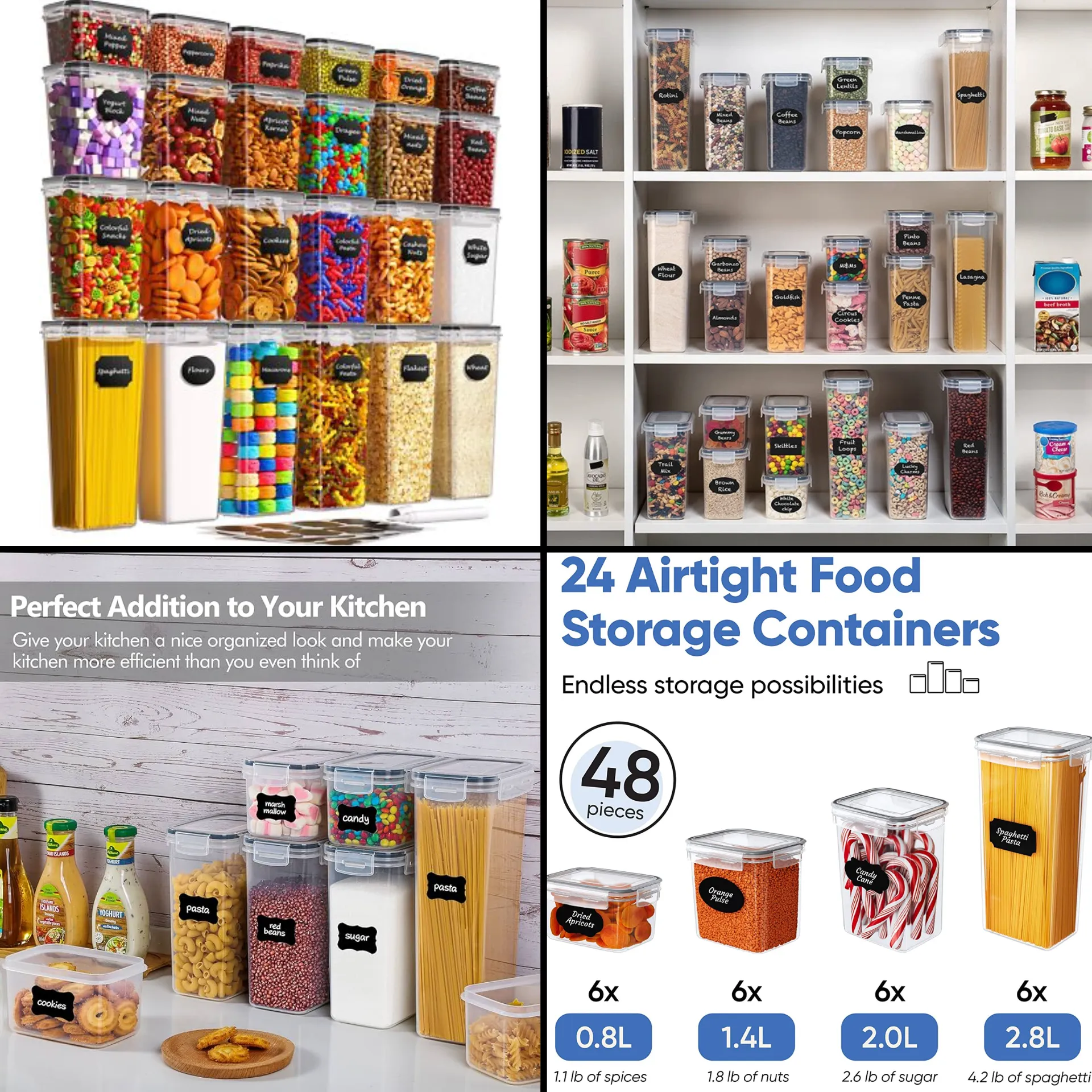 Blitz® - Boites de Rangement Hermétiques Multi Tailles Pour Maison et Cuisine Organisation Parfaite