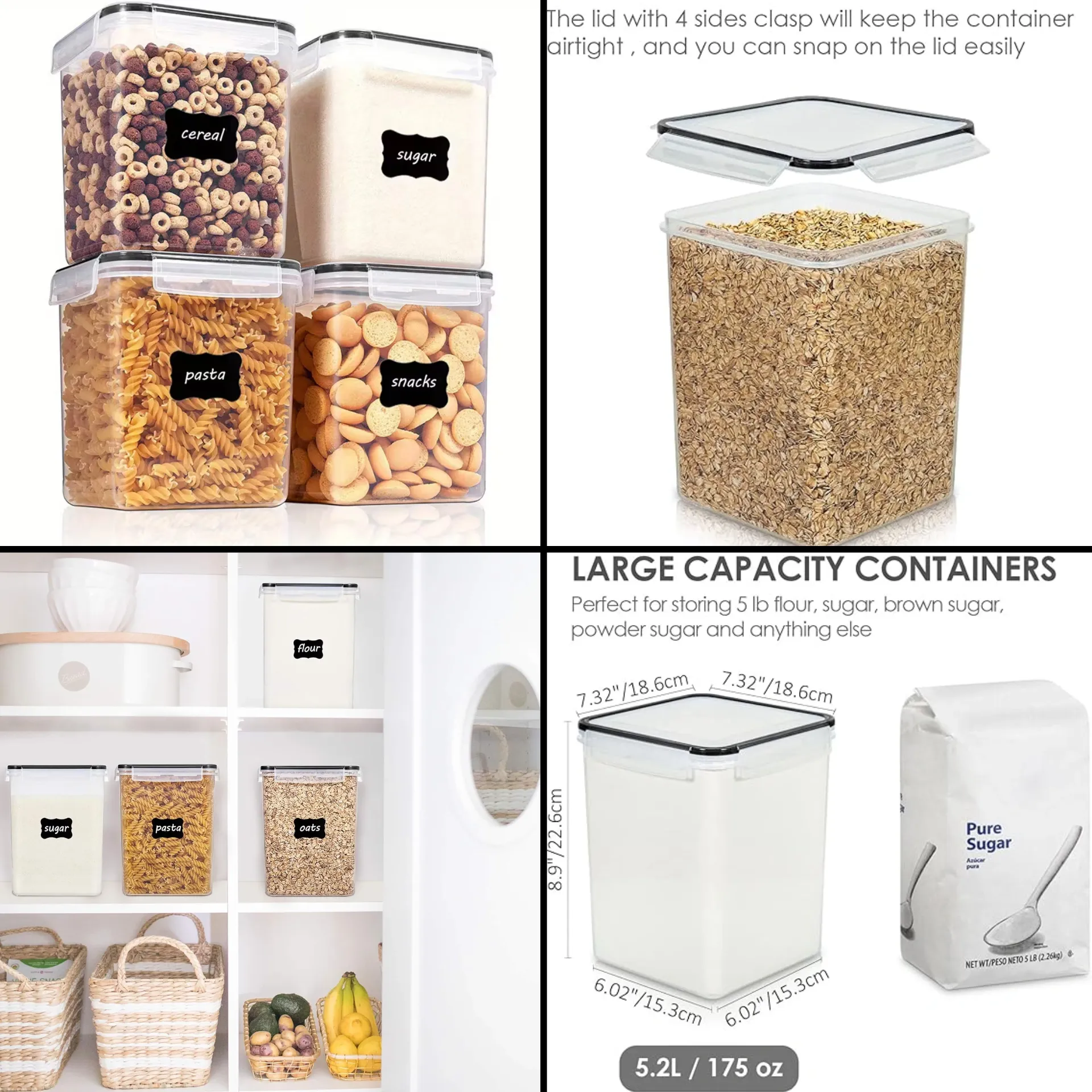 Blitz® – Boites de Rangement Hermétiques Multi Tailles Pour Maison et Cuisine Organisation Parfaite