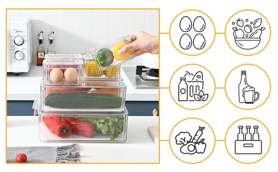 Blitz® - Boites de Rangement Hermétiques Multi Tailles Pour Maison et Cuisine Organisation Parfaite