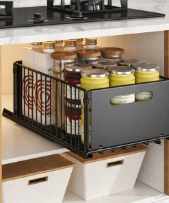 4en1 Organisateur de Placard Coulissant Pliable en INOX Capacité XXXL BNBR-5