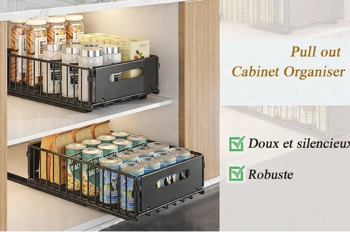 4en1 Organisateur de Placard Coulissant pliable INOX BNBR-4