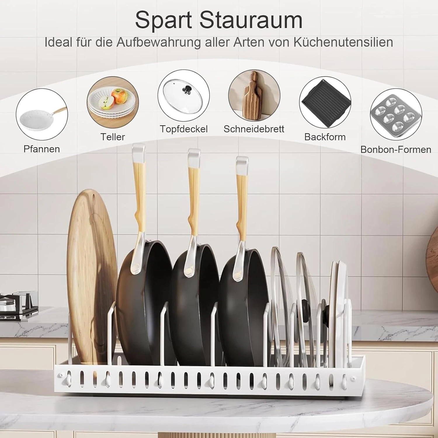 BNBR-12- 4en1 Organisateur Coulissante en INOX avec 8 séparateurs réglables