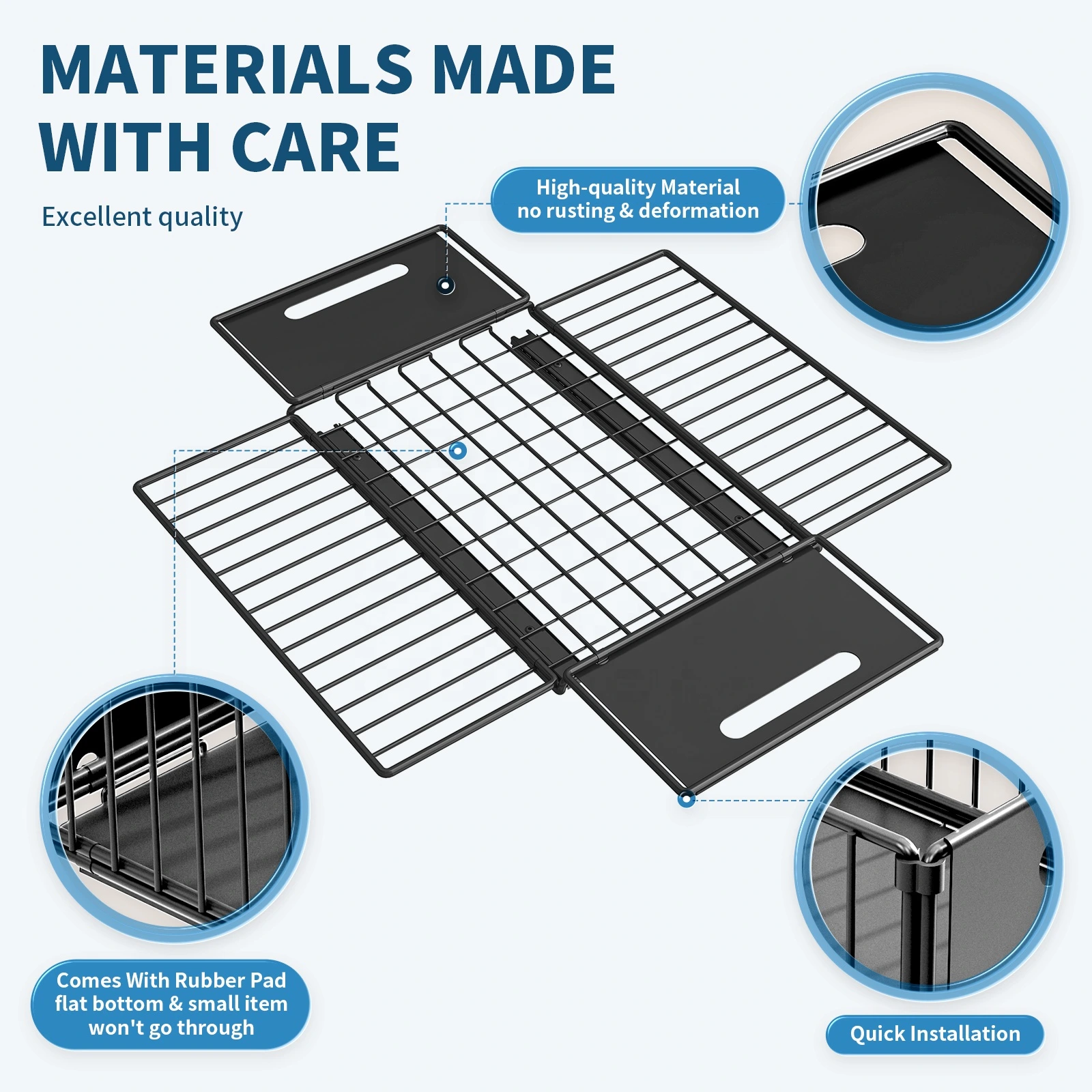 BNBR-6 - Lot de 2 organisateurs de placard coulissants pliable
