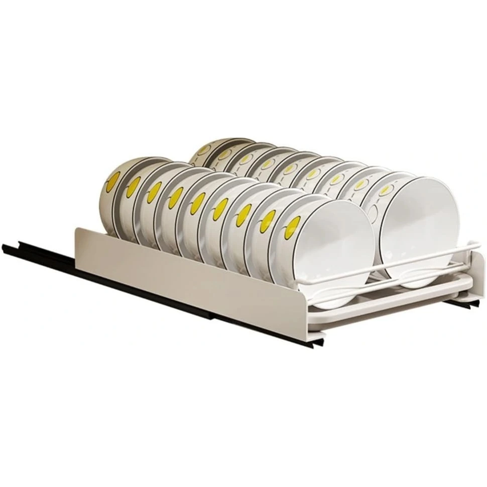 BNBR-11- 4en1 Étagère de rangement coulissante en INOX  avec panier et support vaisselle multifonction