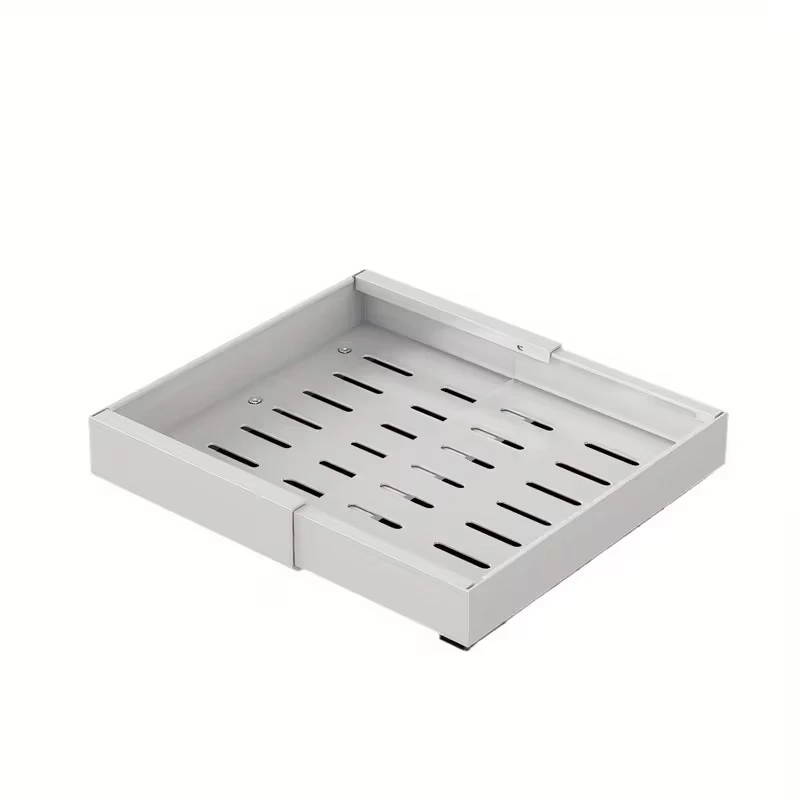 BNBR-14 - 3en1 Etagere coulissant extensible ajustable en INOX , rangement cuisine