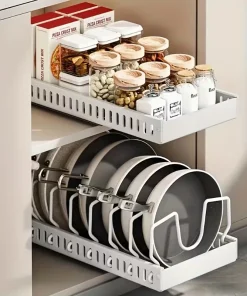 4en1 Organisateur Coulissante en INOX avec 8 séparateurs réglables BNBR-12