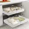 3en1 Etagere coulissant extensible en INOX , rangement cuisine BNBR-14