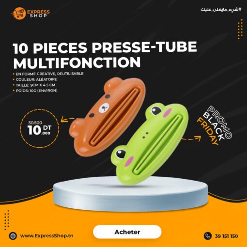 10 pcs/pqt Presse-tube multifonction en forme creative, réutilisable