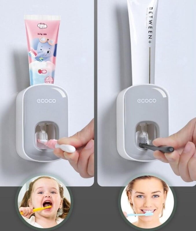 Distributeur automatique de dentifrice électrique mural, presse