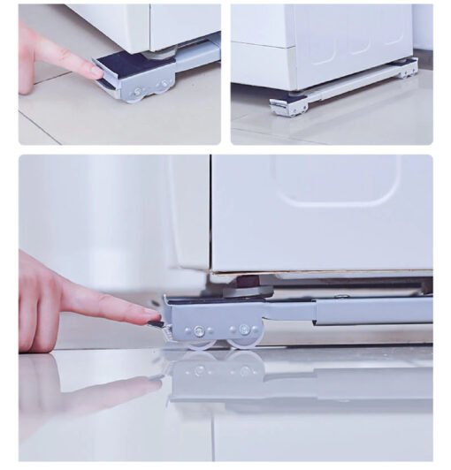 2 pièces/ensemble, Support de Machine à laver, réfrigérateur avec support de Base réglable à roulettes