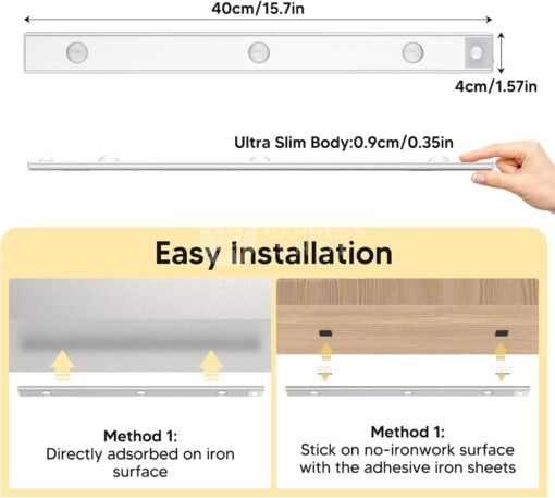 4en1 Lumière avec 3 modes à intensité variable LED Intelligente Avec Détecteur De Mouvement PIR Rechargeable Par USB