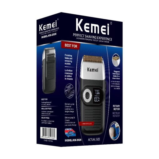 Kemei–KM-2026 Rasoir Électrique Pro de Barbe et Cheveux pour Homme