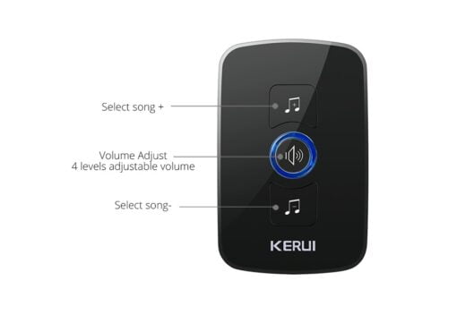 KERUI – sonnette intelligente sans fil, alarme de sécurité à domicile, lumière LED