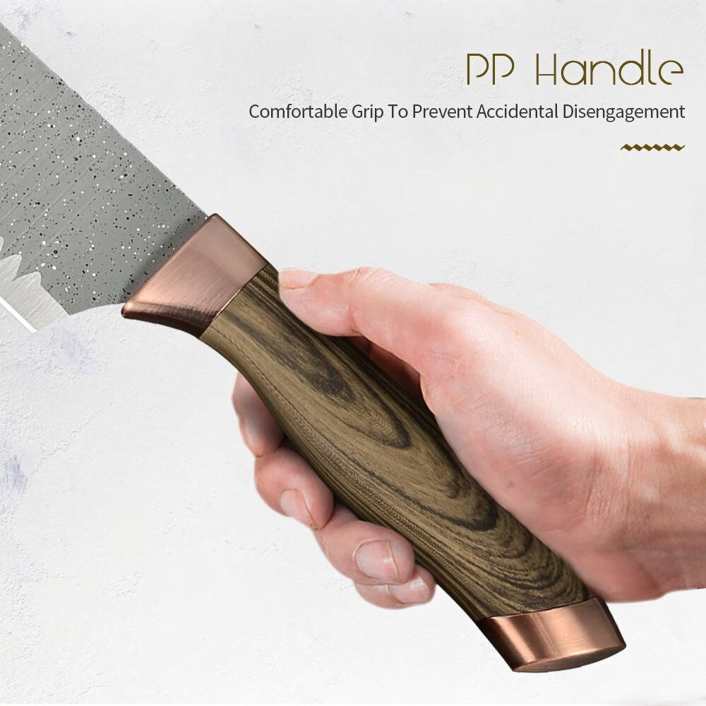 Coffret de couteaux de cuisine Nakiri pour chef, en acier inoxydable,  outils forgés en céramique, ensemble