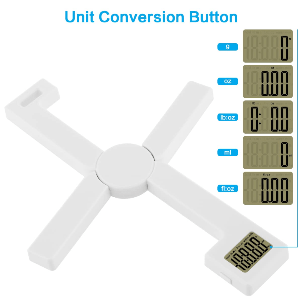 Balance De Cuisine 15KG Avec Affichage Divisé, Diyife Balance
