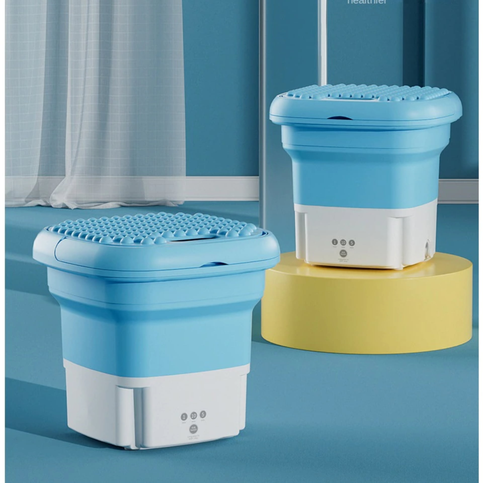 Mini machine à laver portable avec centrifugeuse, pour camping et