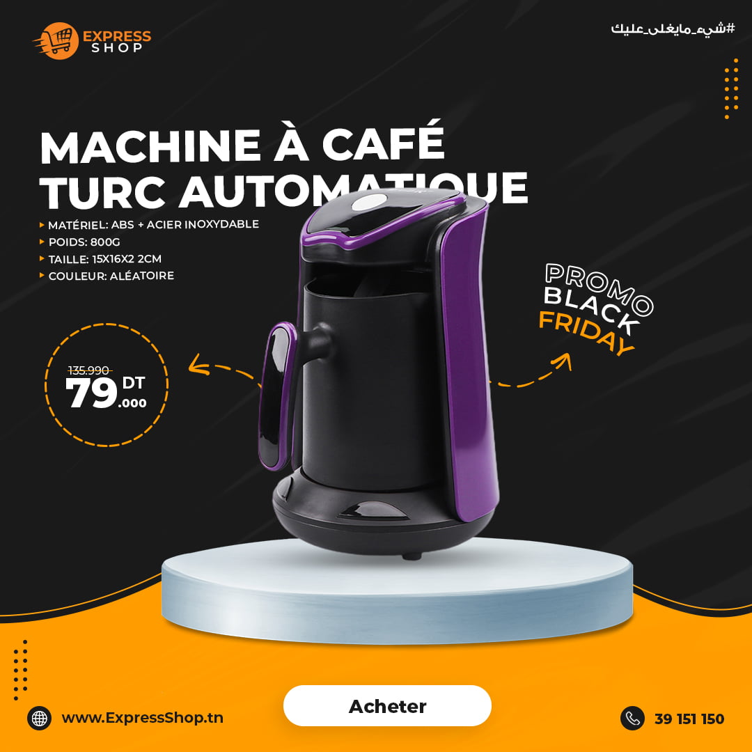 Machine À Café Turc 600W Automatique et portable Avec Réchauffeur