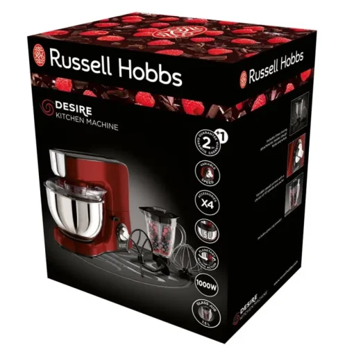 russell hobbs robot kitchen machine 1000w rouge 1