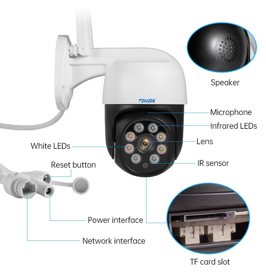 Caméra de Surveillance extérieure 1080P WIFI IP- KERUI