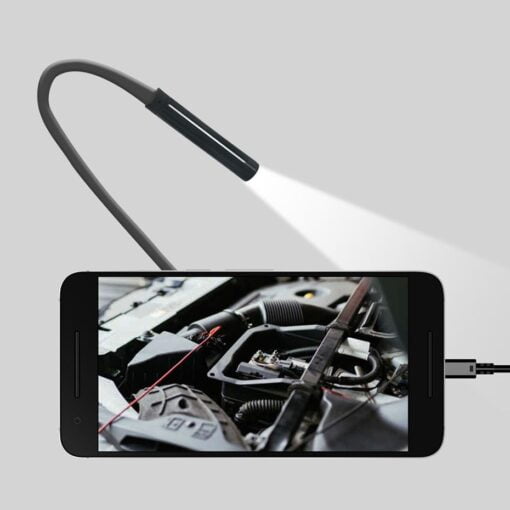 KERUI Caméra d’inspection de serpent USB endoscope USB C étanche IP67 avec 8 lumières LED réglables