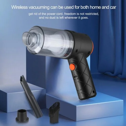 Aspirateur à main sans fil rechargeable par USB et souffleur d'air 3 en 1 sec et humide pour voiture ,maison