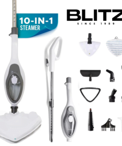 Blitz - Nettoyeur Vapeur 10 En 1 Multifonction 1300W Avec 10 Accessoires Pour Tous les Sols ,tapis, meuble et cuisine  (USA Quality)