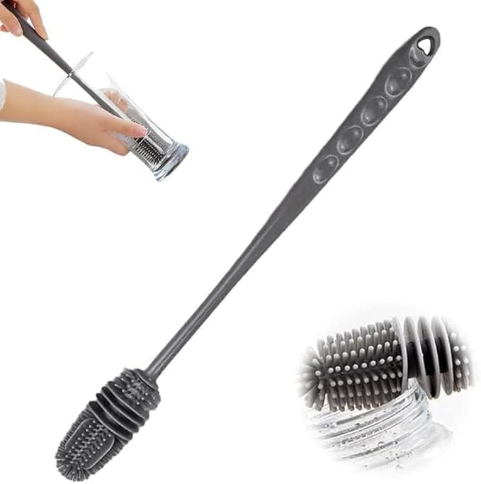 2 Brosse de nettoyage de tasse en Silicone outil de nettoyage de cuisine avec manche Long Multifonction