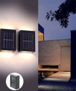 Applique murale LED solaire intelligente, imperméable en haut et en bas