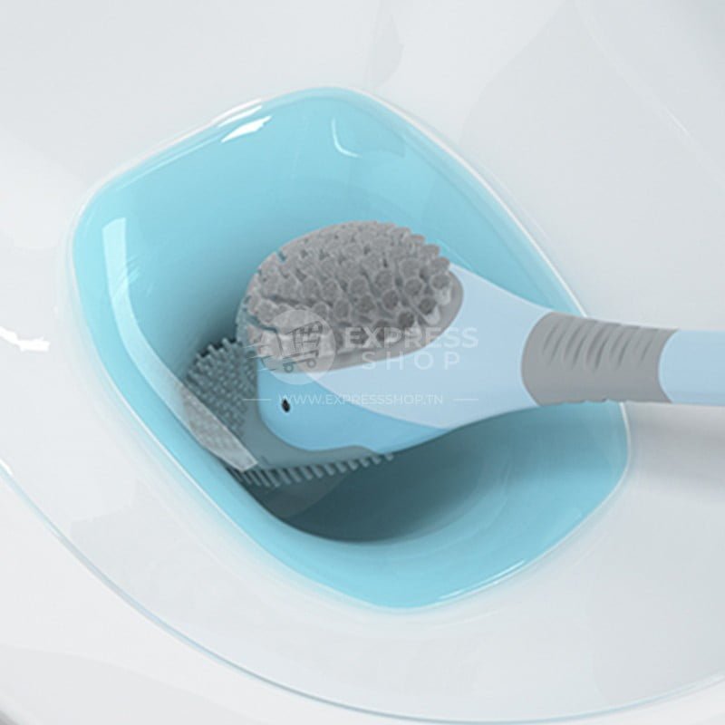 Brosse de toilette murale en Silicone, Style canard de plongée mignon, brosse de toilette sur pied avec Base, ensemble de brosses de nettoyage de salle de bain