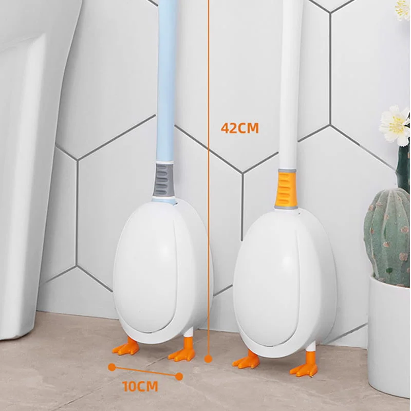 Brosse Wc, Brosse Toilette Silicone Avec Support Acier Inoxydable Pour  Nettoyage En Profondeur, Au Sol Ou Montage Mural